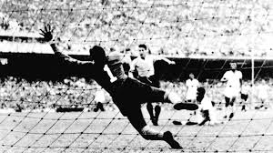 Uruguay scoring their winner in the Maracana in 1950